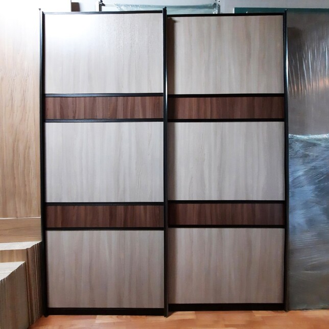Двери-купе (венге тёмный) с ЛДСП