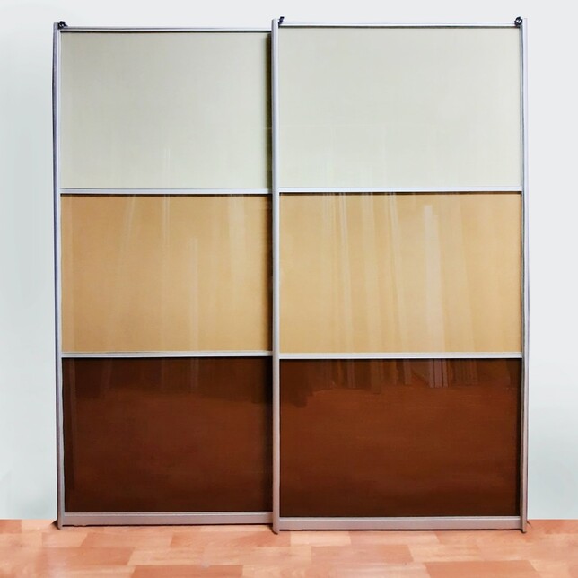 Двери-купе (хром матовый) с плёнкой Oracal