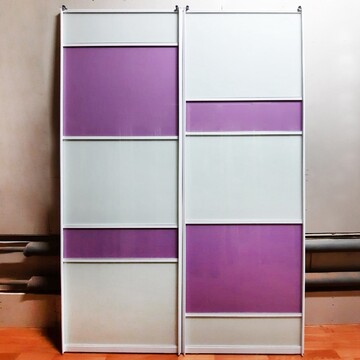 Двери-купе (белый глянец) стеклянные с плёнками Oracal