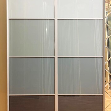 Двери-купе (хром матовый) с плёнками Oracal