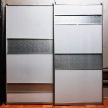 Двери-купе (хром) со стёклами