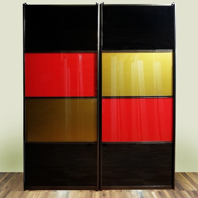 Двери-купе (бронза глянец) монолак и плёнка Oracal