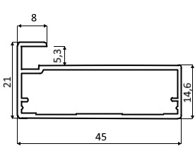 PF01 Рамочный профиль для фасадов