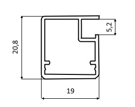PF02 Рамочный профиль для фасадов