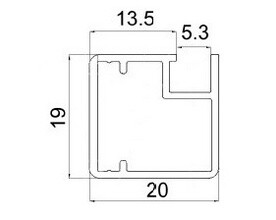 PF02 Рамочный профиль для фасадов