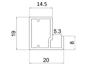 PF03  Рамочный профиль для фасадов