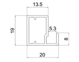 PF03  Рамочный профиль для фасадов