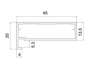 PF05  Рамочный профиль для фасадов