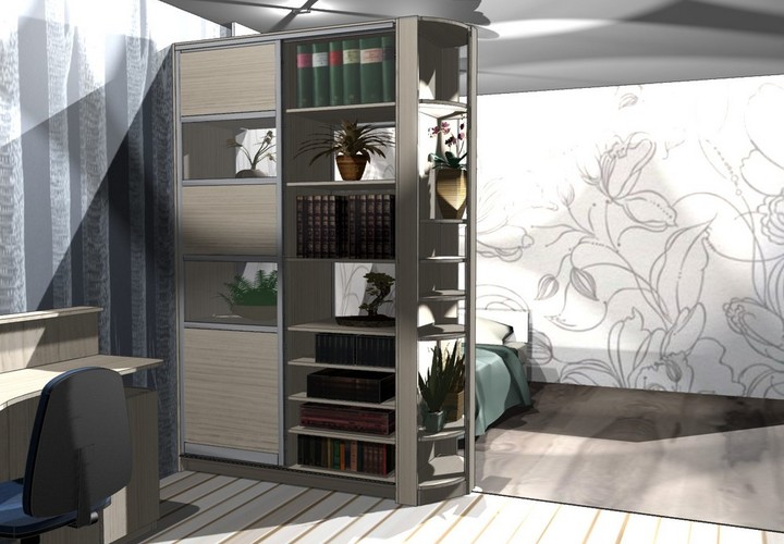 Книжный стеллаж-перегородка «Экватор»