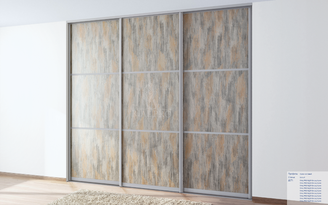 Плита МДФ оксид хром