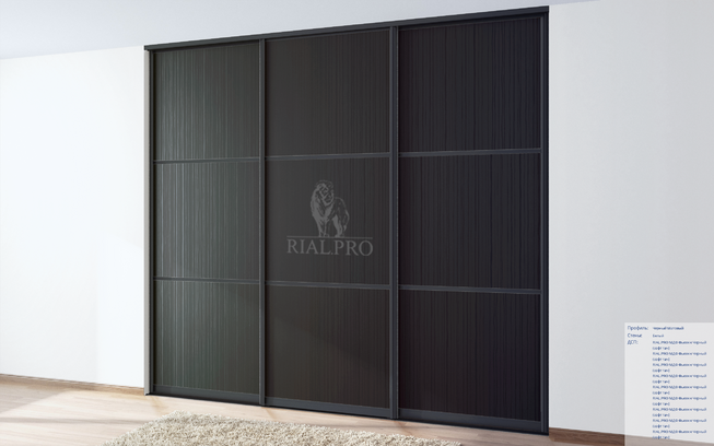 Плита МДФ фьюжн черный (софт тач)