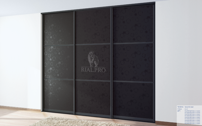 Плита МДФ гелакси черный (софт тач)