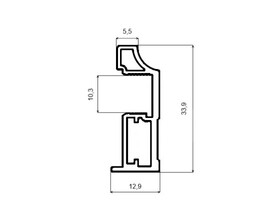 KO02 Профиль-ручка (асимметричная)