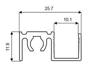 KO08 Горизонтальный верхний профиль