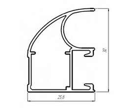 KR001 Профиль-ручка (асимметричная)