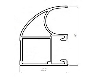 KR01 Профиль-ручка (асимметричная)