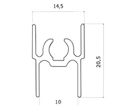KR08 Горизонтальный верхний профиль