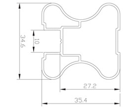 KR100 Профиль-ручка (симметричная)