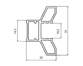 KR120 Профиль-ручка (симметричная)