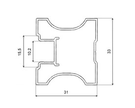 KR130 Профиль-ручка (симметричная)