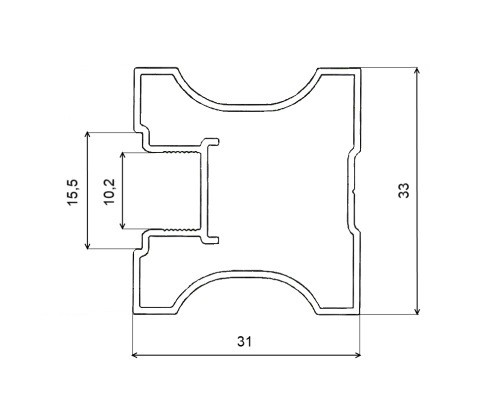 KR130 Профиль-ручка (симметричная)