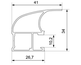 KR200 Профиль-ручка (асимметричная)