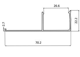 PU02-2S Профиль – декоративная накладка