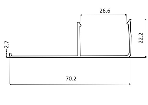 PU02-2S Профиль – декоративная накладка