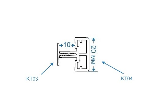 KT03 Делитель Т-образный (алюминий)
