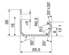 KH02 Ходовой металлический однополозной профиль