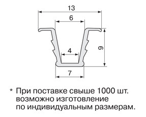 Профиль направляющий врезной п обр пластиковый l 3200мм черный