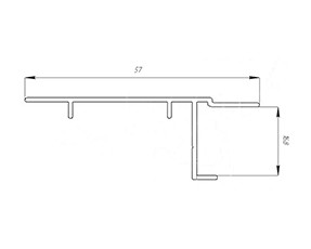 KU14 Горизонтальный нижний профиль
