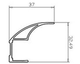 KU201 Профиль ручка